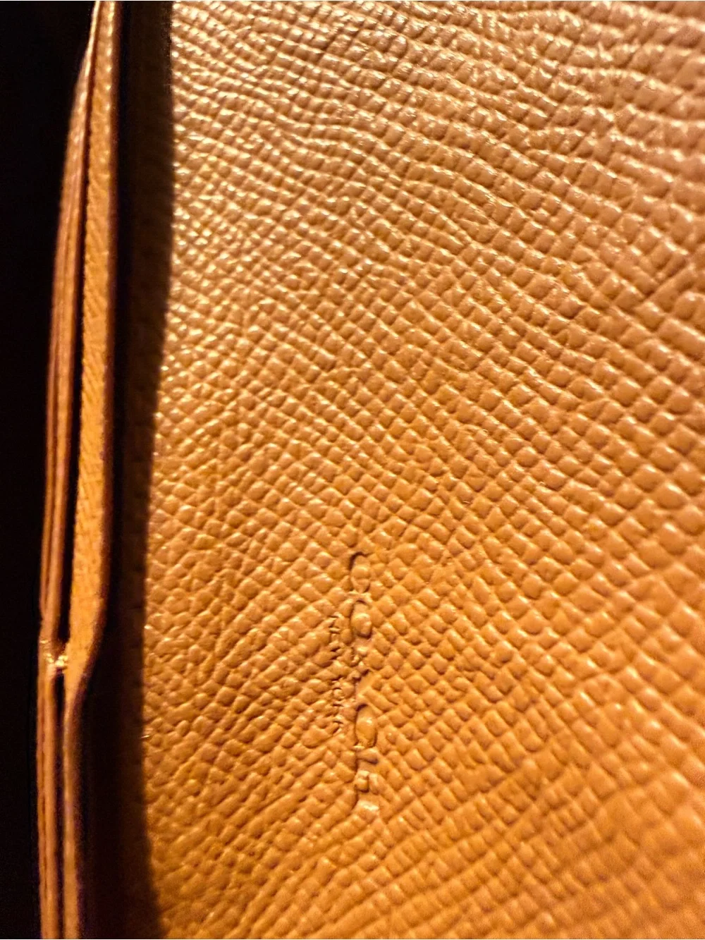Coach Brown  Pebbled Leather Wallet with Embossed Logo